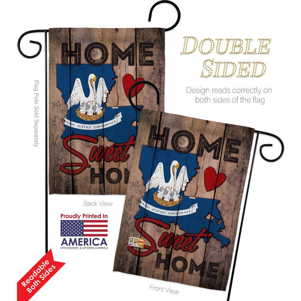 Louisiana Home Sweet Home Double-Sided Garden Flag