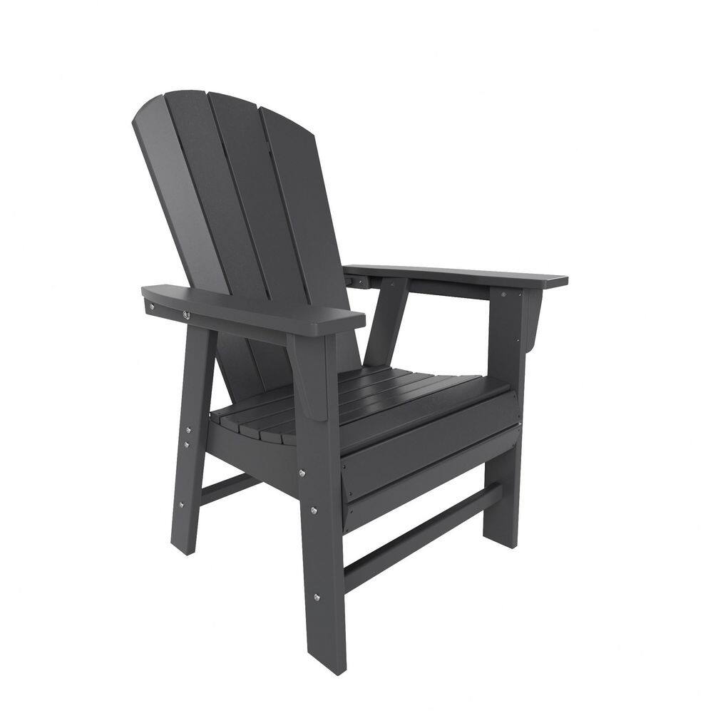 Laguna Outdoor Patio Fade Resistant HDPE Plastic Adirondack Style Dining Chair with Arms in Gray price history on PriceWatchPro