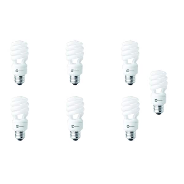 EcoSmart 60-Watt Equivalent Spiral CFL Light Bulb, Bright White (4-Pack)