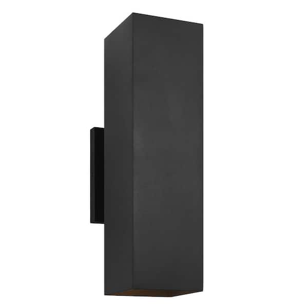 Pohl Large 2-Light Textured Black StoneStrong Outdoor Wall Lantern