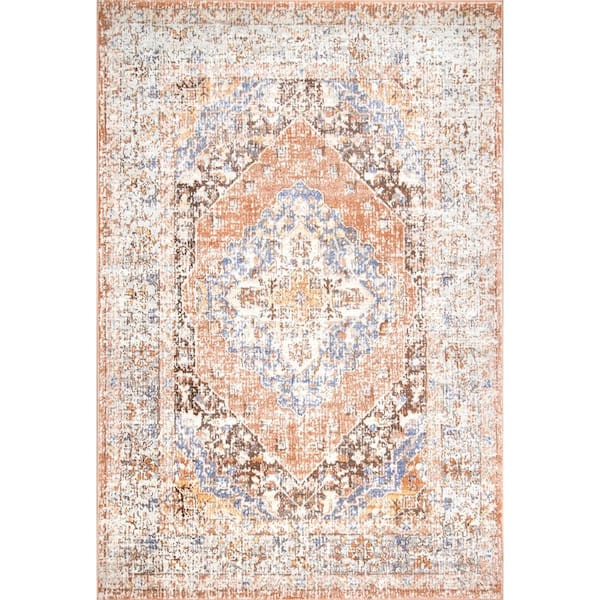 nuLOOM Kate Persian Medallion Beige 8 ft. x 10 ft. Area Rug