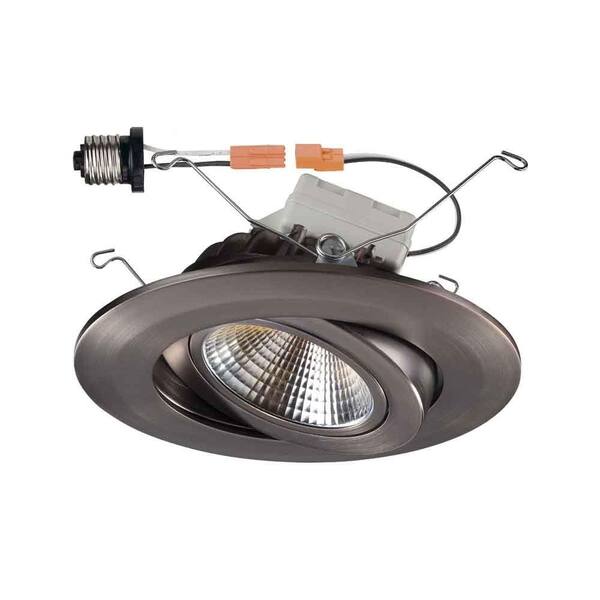 Commercial Electric 6 in. Bronze LED Recessed Gimbal Trim