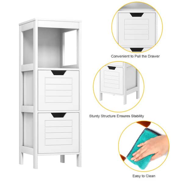 Bathroom Cabinet Crevice Storage Rack Toilet Multi-Layer Drawer Organizer  with Wheel Home Bath Kitchen Shelves Side Cabinet Car