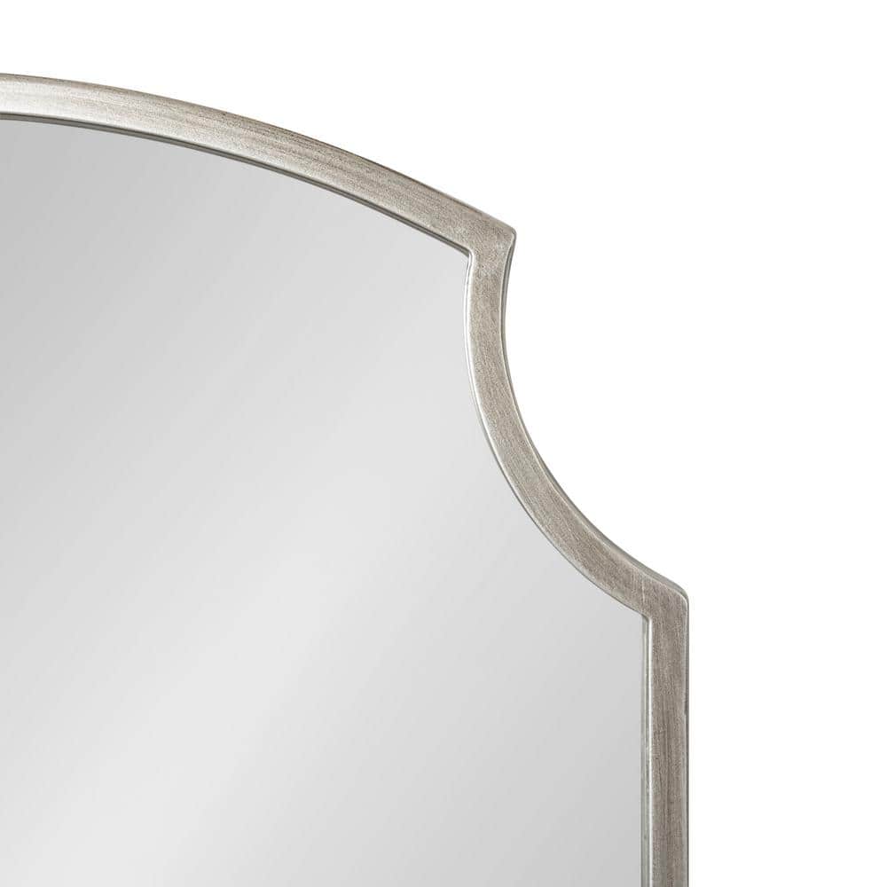 Carlow Antique Silver Scalloped Vanity Wall Mirror