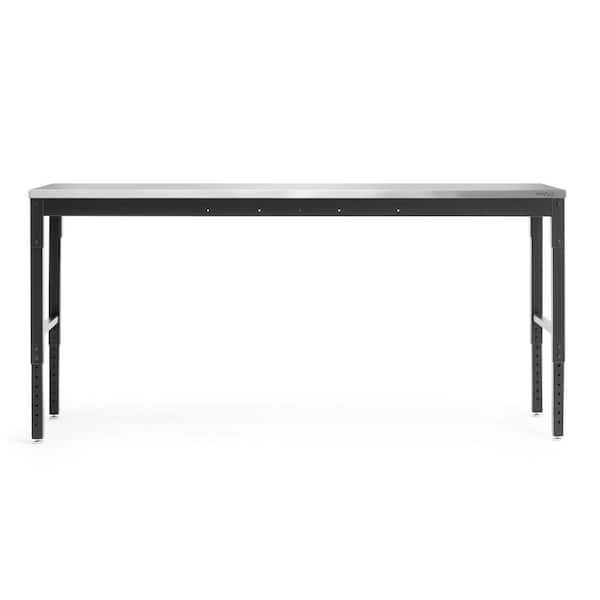NewAge Products Pro Series 84 in. Black Workbench with Stainless Steel Worktop