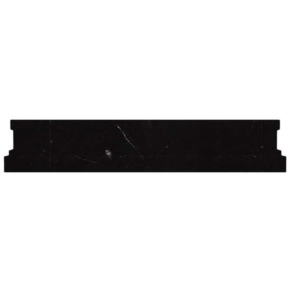 Apollo Tile 10 pack 2-in W x 12-in L Marble Honed Chair Rail Tile Trim ...