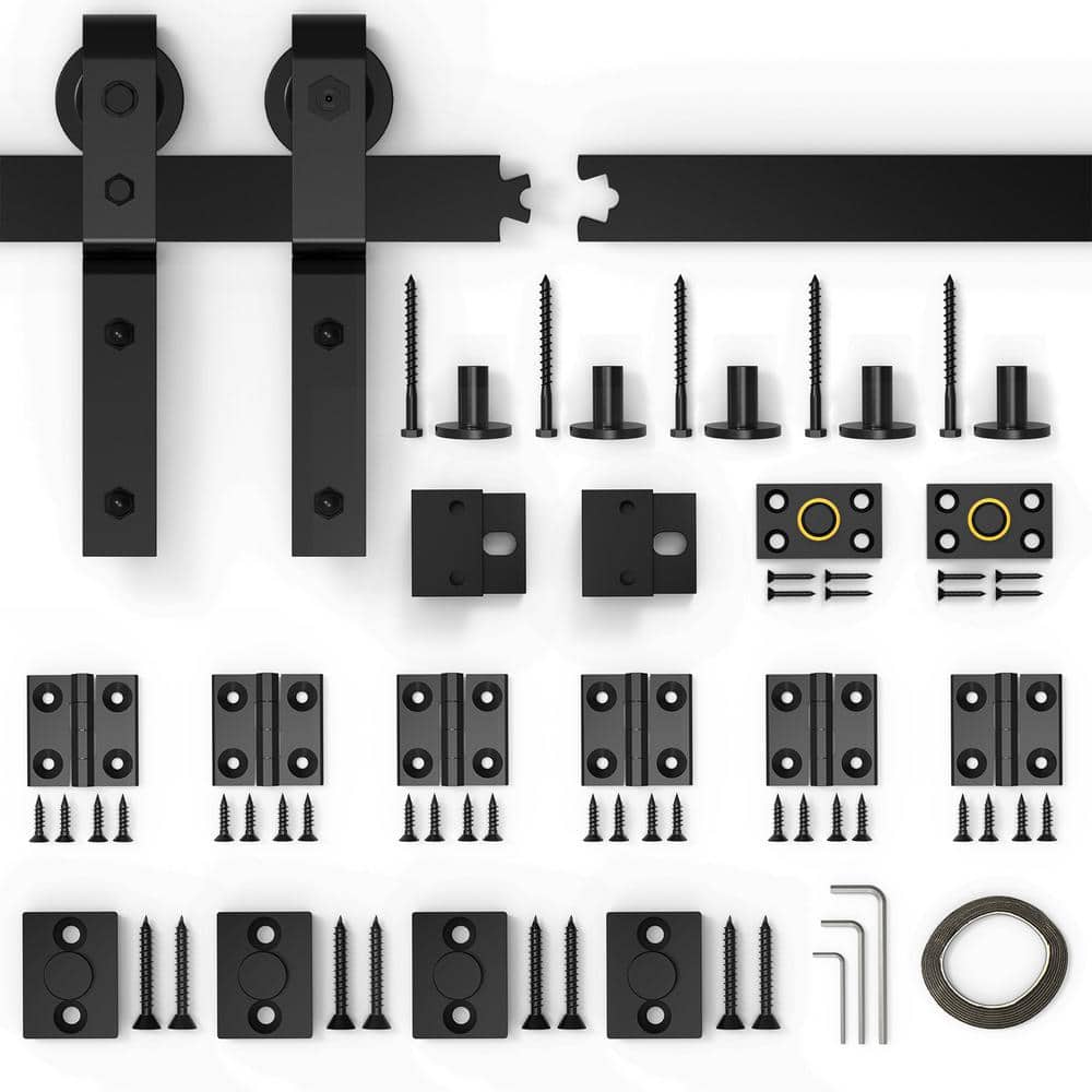 Reviews for WINSOON 6 ft./72 in. Frosted Black BiFolding Sliding Barn