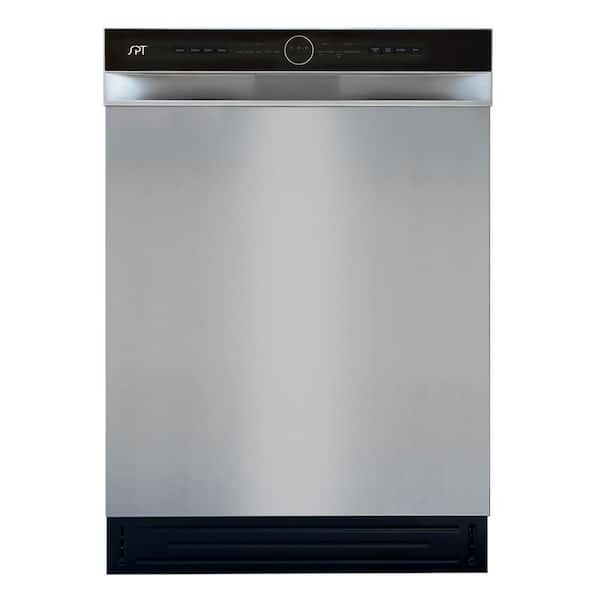 24 in. Front Control Built-In Tall Tub Dishwasher in Stainless Steel with 5 Cycles, 54 dBA, Smart Wash, and 3rd Rack