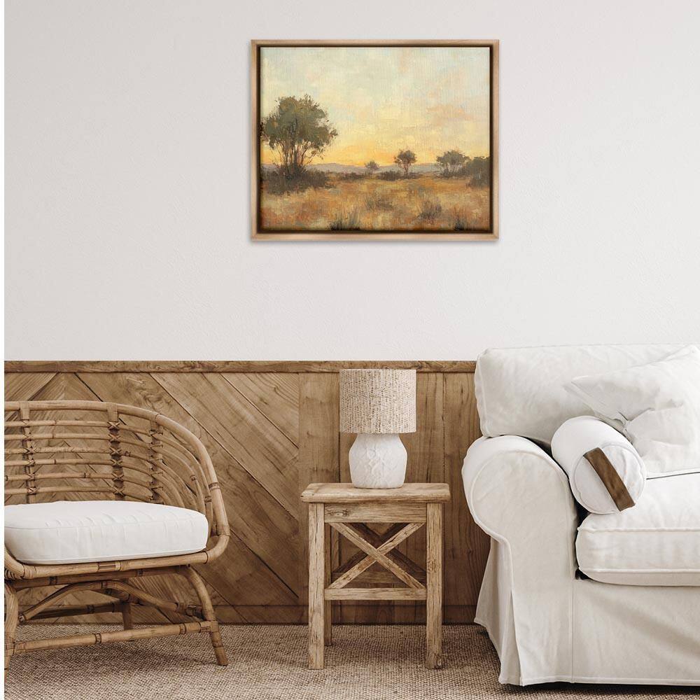 Honey Hued Horizon by Petal Prints Design Brown Floater Frame Nature Graphic Art Print 25 in. x 31 in. price history on PriceWatchPro