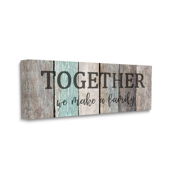 The Stupell Home Decor Distressed Kitchen White Tan and Grey Bake Sign Canvas Wall Art, 13 x 30