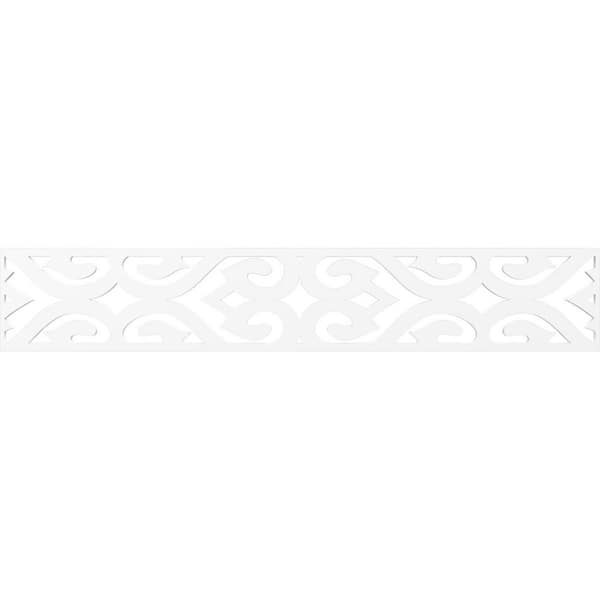 Ekena Millwork Keene Fretwork 0.375 in. D x 46.625 in. W x 8 in. L PVC Panel Moulding