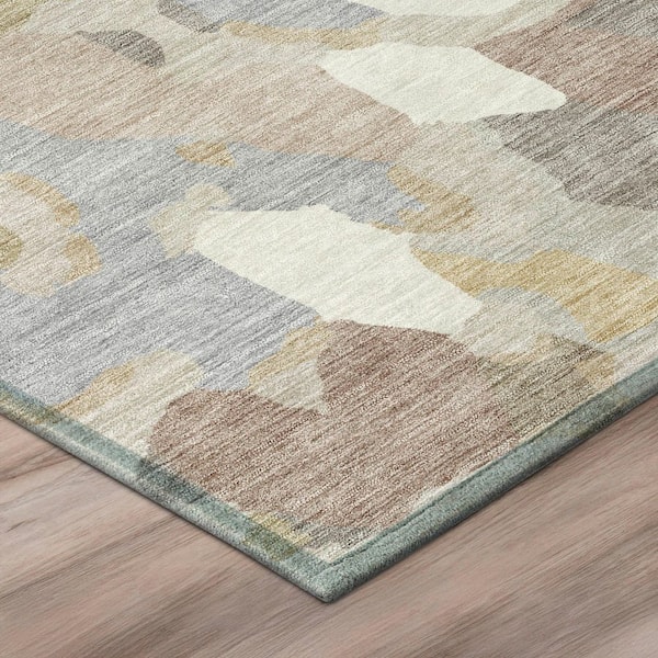 Chantille Machine Washable Indoor/Outdoor Abstract ACN3117 Ivory 5 ft. x 7 ft. 6 in. Area Rug