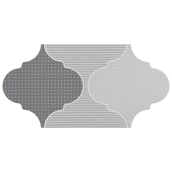Merola Tile Apreggio Rondo Provenzal Grey 6-1/4 in. x 12-3/4 in. Porcelain Floor and Wall Tile (8.8 sq. ft./Case)