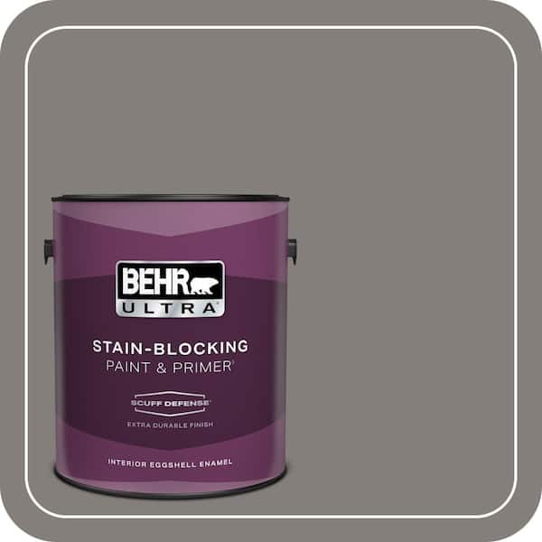 BEHR ULTRA 1 gal. #PPU18-17 Suede Gray Extra Durable Eggshell Enamel Interior Paint & Primer