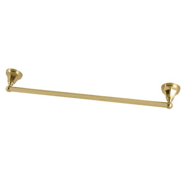 Metropolitan 24 in. Wall Mounted Towel Bar in Brushed Brass