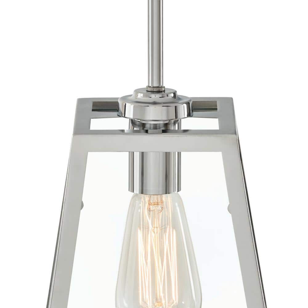 Knightley 1-Light Chrome and Clear Glass Mini Pendant