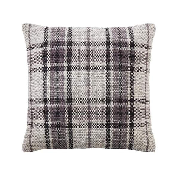 Multicolor Black and White Fall Autumn Checkered Plaid Flannel Gingham Throw Pillow 18x18 Multicolor Black and White Fall Autumn Checkered Plaid Flannel Gingham Throw Pillow 18x18