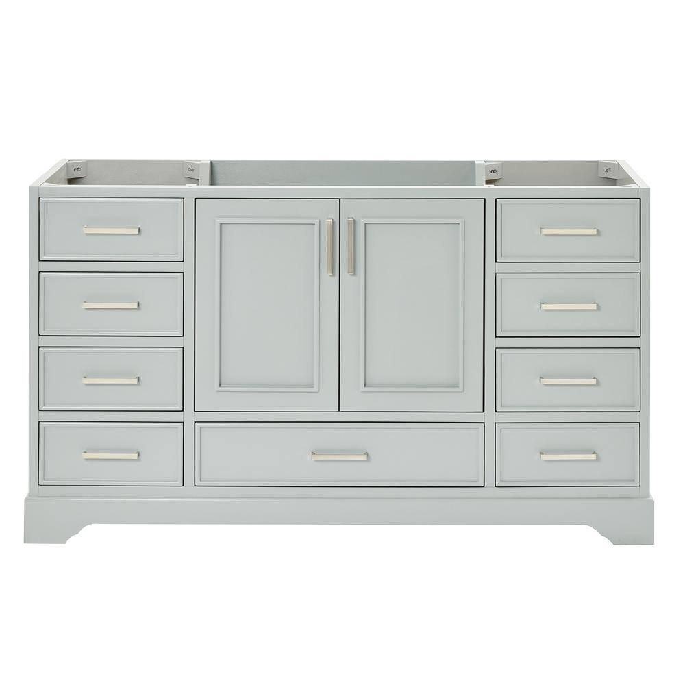 Stafford 61" Gray Hardwood Single Freestanding Vanity Cabinet