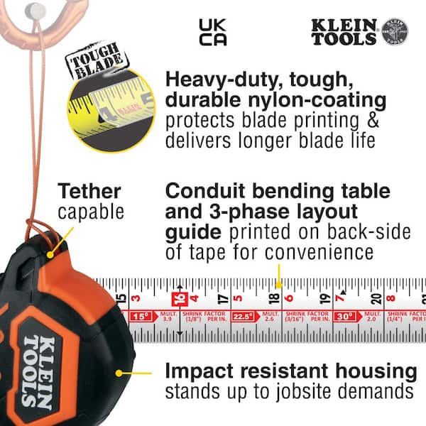 Tape Measure, 7.5-Meter Magnetic Double-Hook - 9375