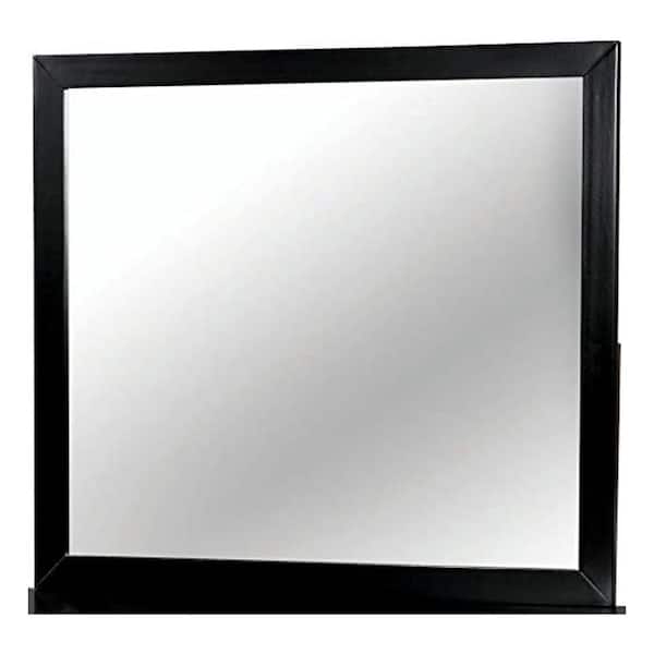 William's Home Furnishing Medium Rectangle Black Classic Mirror (36 in. H x 40 in. W)