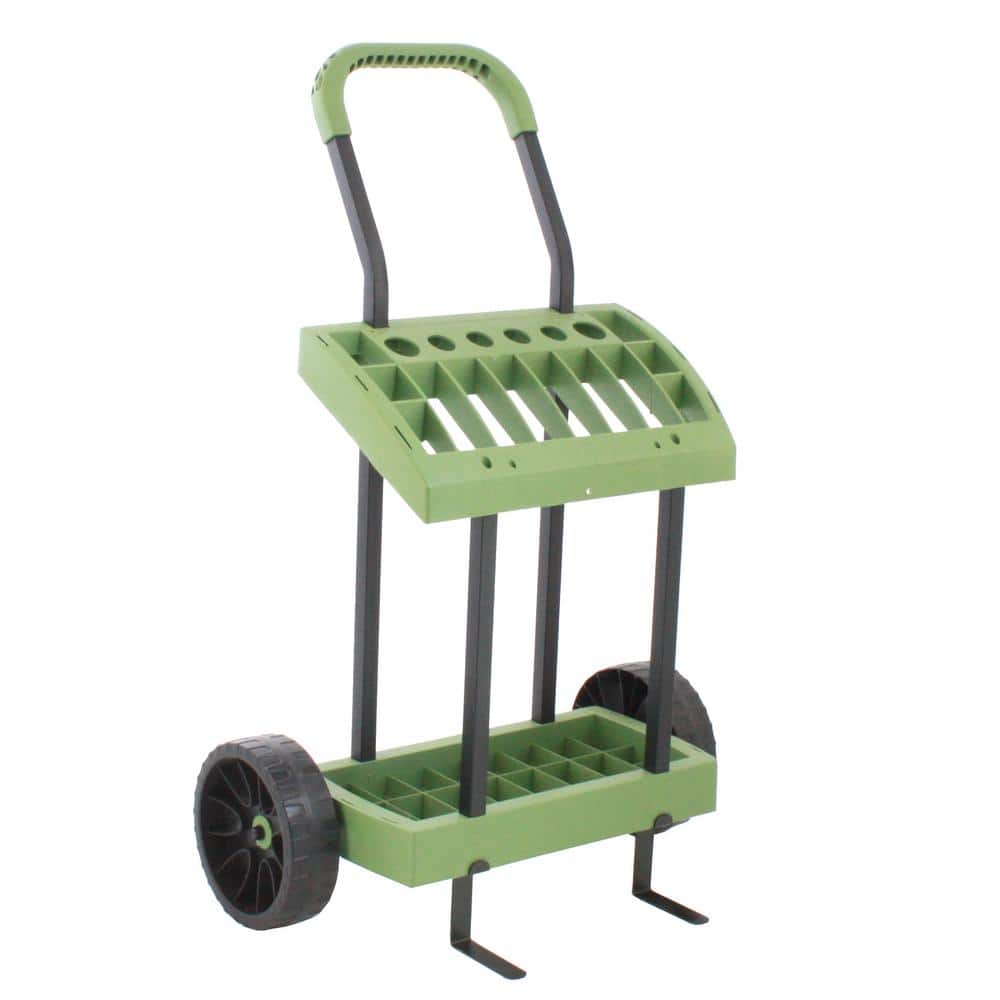 Gardener's Supply Company - Heavy Duty Mobile Tool Storage Caddy - All in  One Easy-Roll Garden Tools Utility Cart Carrier - Includes 5-Gallon Bucket  