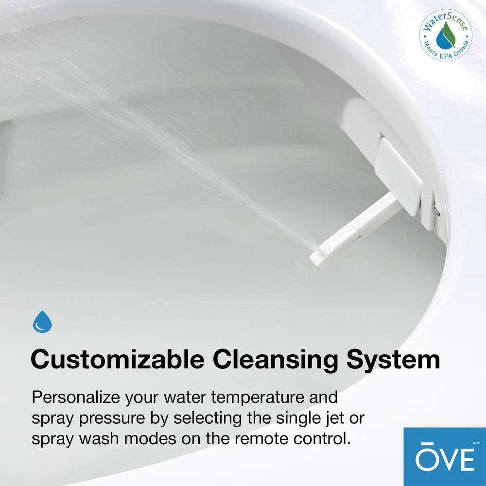 Wilma White High Efficiency Elongated Two Piece Bidet Toilet