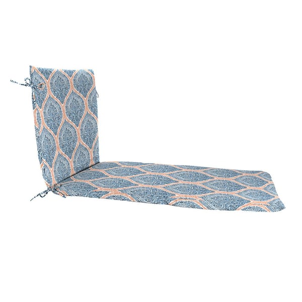 Jordan Manufacturing 74 in. L x 22 in. W x 2 in. T Rectangular Outdoor Chaise Lounge Cushion in Andorra Tiger Lily
