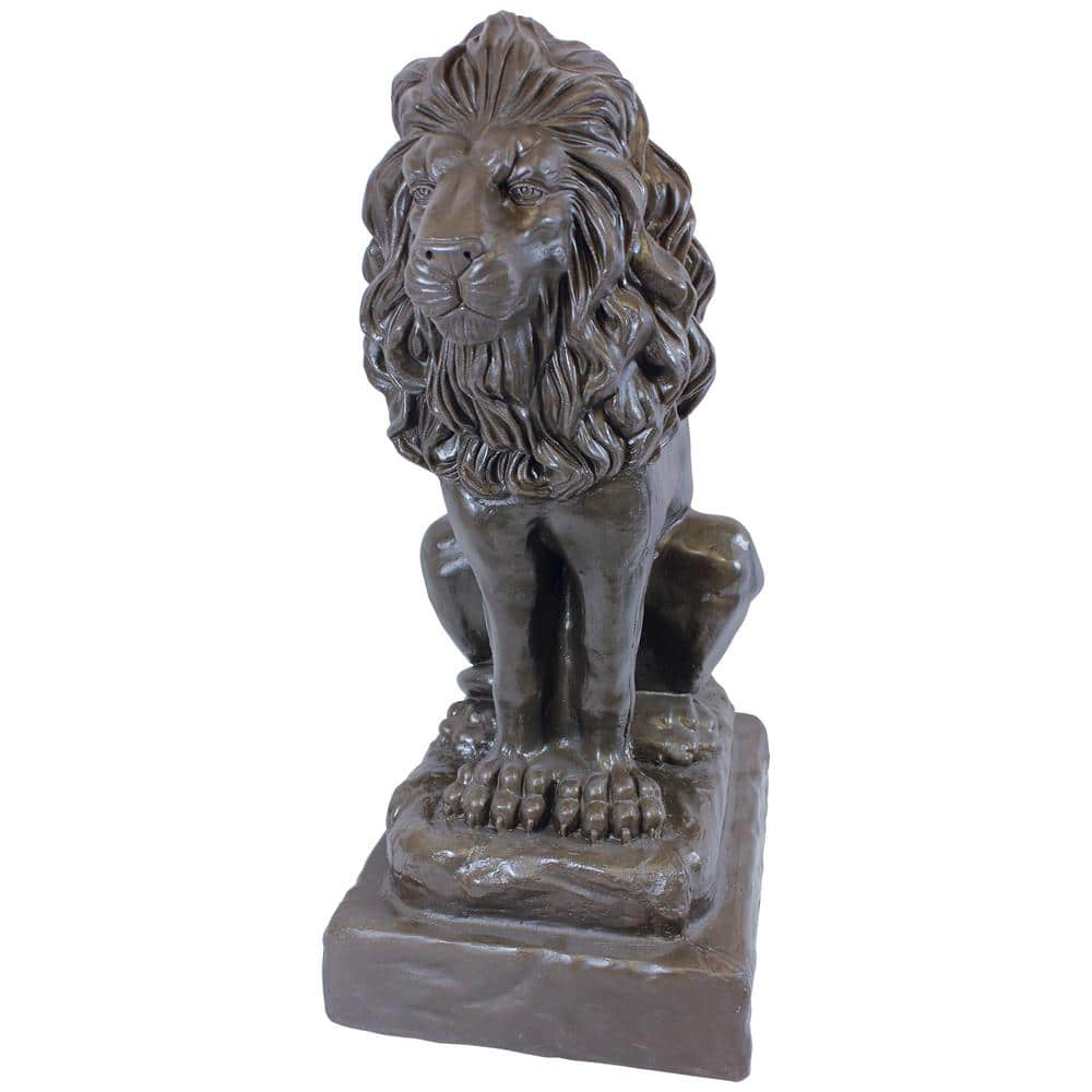 emsco guardian lion garden statue granite