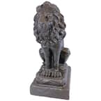 Emsco 28 in. Bronze Color Guardian Lion Lawn and Garden Statue 92210-1 ...