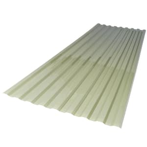 26 in. x 6 ft. Corrugated Polycarbonate Roof Panel in Misty Green