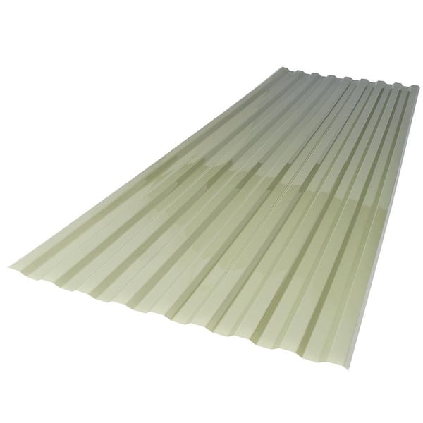 Suntuf 26 in. x 6 ft. Corrugated Polycarbonate Roof Panel in Misty Green