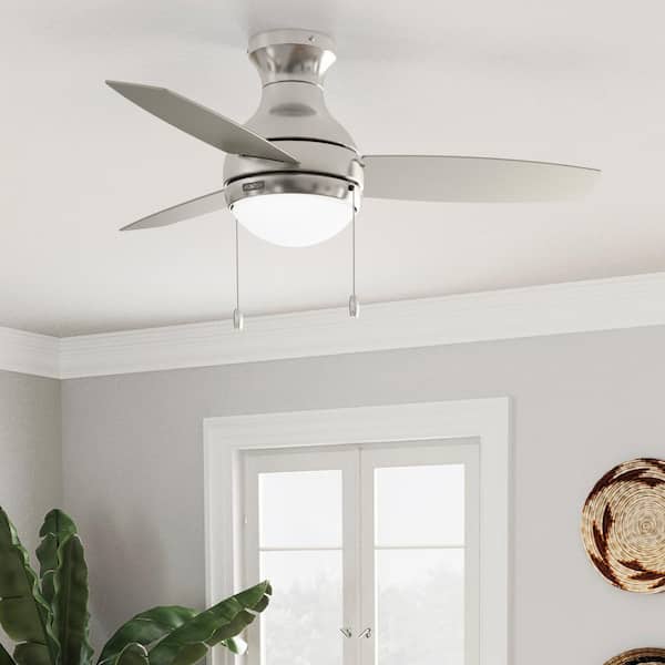 Betsy 44 in. Indoor Brushed Nickel Ceiling Fan with Light Kit Hardware Included