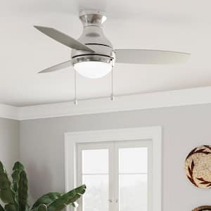 Betsy 44 in. Indoor Brushed Nickel Ceiling Fan with Light Kit Hardware Included