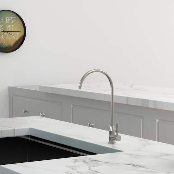 Single Handle Single Hole Beverage Faucet with filter Kitchen Faucet RO Faucet in Stainless Steel