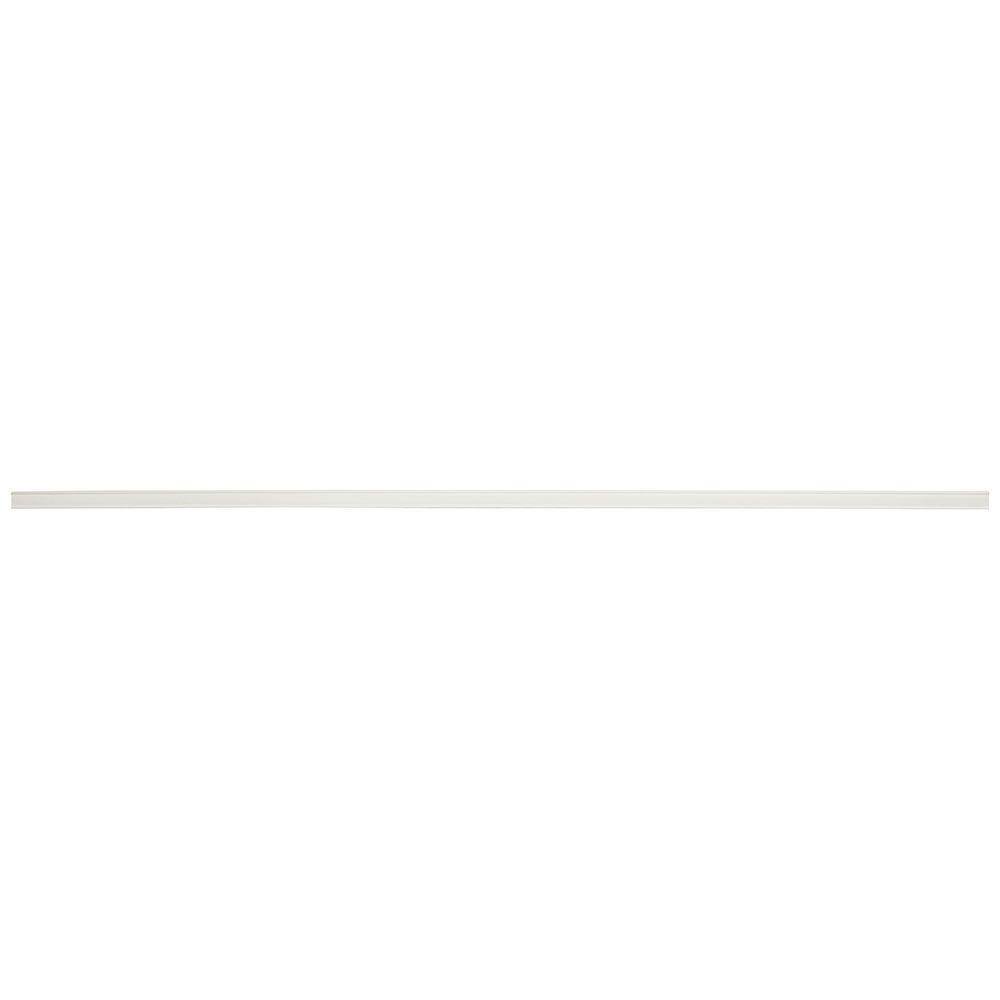 Hampton Bay Satin White 91.5 in. x 0.75 in. Decorative Edge Molding