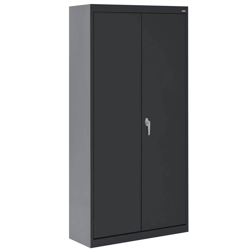 Value Line Series 36 in. W x 72 in. H x 18 in. D 24-Gauge 4-Shelf Freestanding Garage Storage Cabinet in Black price history on PriceWatchPro