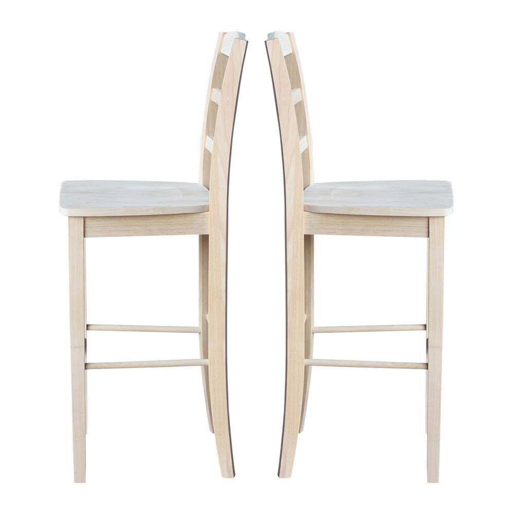 Madrid 30-Inch Unfinished Parawood Bar Stool