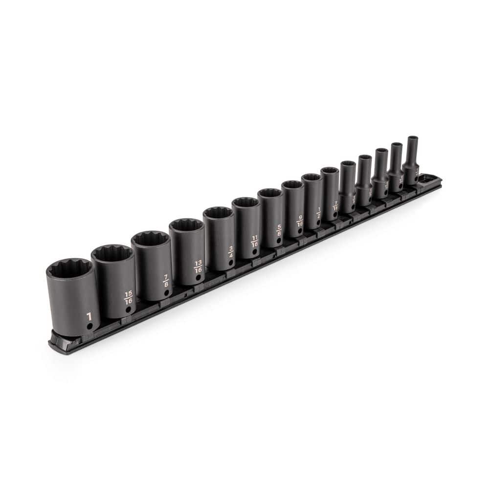 3/8 Inch Drive Semi-Deep 12-Point Impact Socket Set with Rail, 15-Piece (1/4-1 in. ) price history on PriceWatchPro