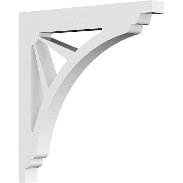 Ekena Millwork 5/8 in. W x 12 in. H x 7 in. D PVC Naple Bracket