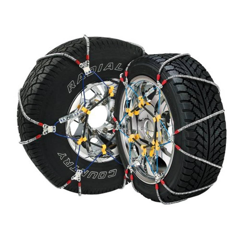 Super Z 6 Compact Cable Tire Snow Chain Set for Cars  Trucks  and SUVs SZ137