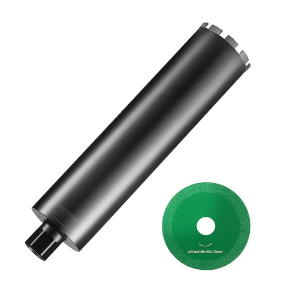 Core Drill Bit, 4.25 in. Wet Diamond Core Drill Bits, 14 in. Drilling Depth Concrete Core Drill Bit with Saw Blade
