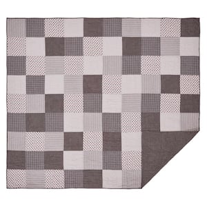Florette Brown Taupe Mauve French Country Luxury King Cotton Quilt