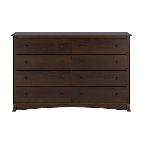 Prepac Fremont Espresso 8 Drawer 59 in. Dresser Chest of Drawers