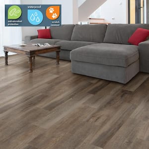 Lifeproof Part # I966101L - Lifeproof Woodacres Oak 6 Mil X 8.7 In. W X 48  In. L Click Lock Waterproof Luxury Vinyl Plank Flooring (20.1 Sqft/Case) - Vinyl  Floor Planks - Home Depot Pro