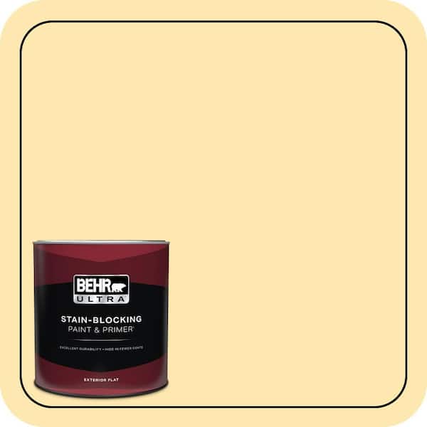 BEHR ULTRA 1 qt. #P280-2 Gold Thread Flat Exterior Paint & Primer