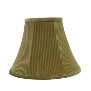 12 in. x 9.5 in. Brown-Green Bell Lamp Shade
