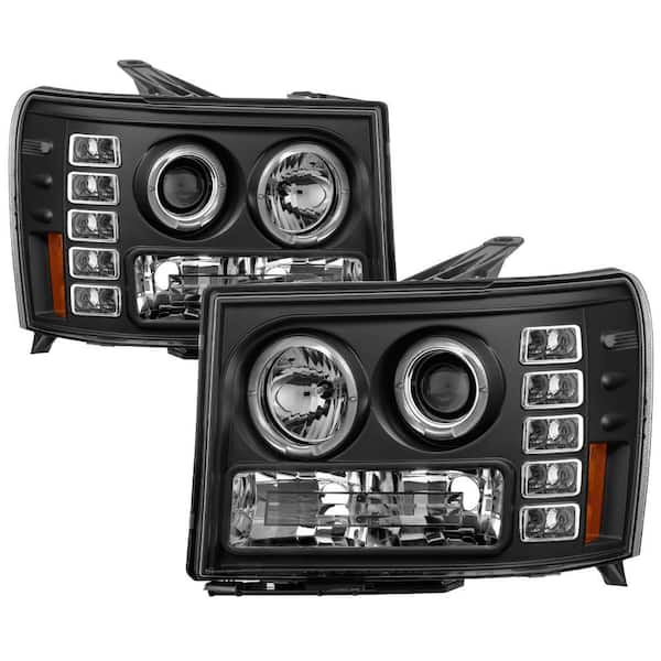 GMC Sierra 1500/2500/3500 07-13 / GMC Sierra Denali 08-13 Projector Headlights - LED Halo - Black