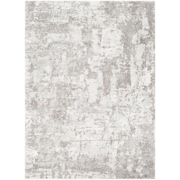 Brayden Studio Petronille Abstract Machine Woven Polyester/Chenille Area  Rug in Gray - ShopStyle