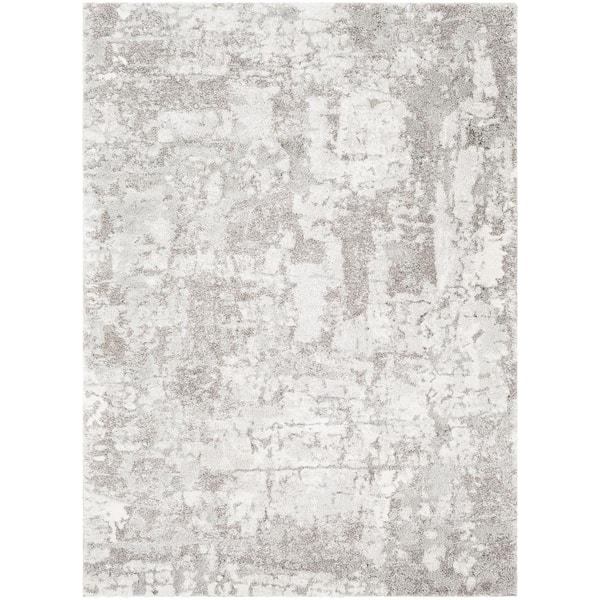 Flavia Gray 9 ft. x 12 ft. 3 in. Abstract Area Rug