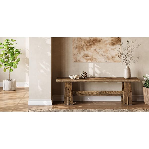 TRIBESIGNS WAY TO ORIGIN Brennan 59 in. Brown Wood Entryway Bench